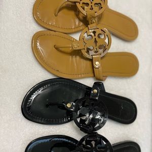 (2) pairs of 8.5 original tory burch sandals